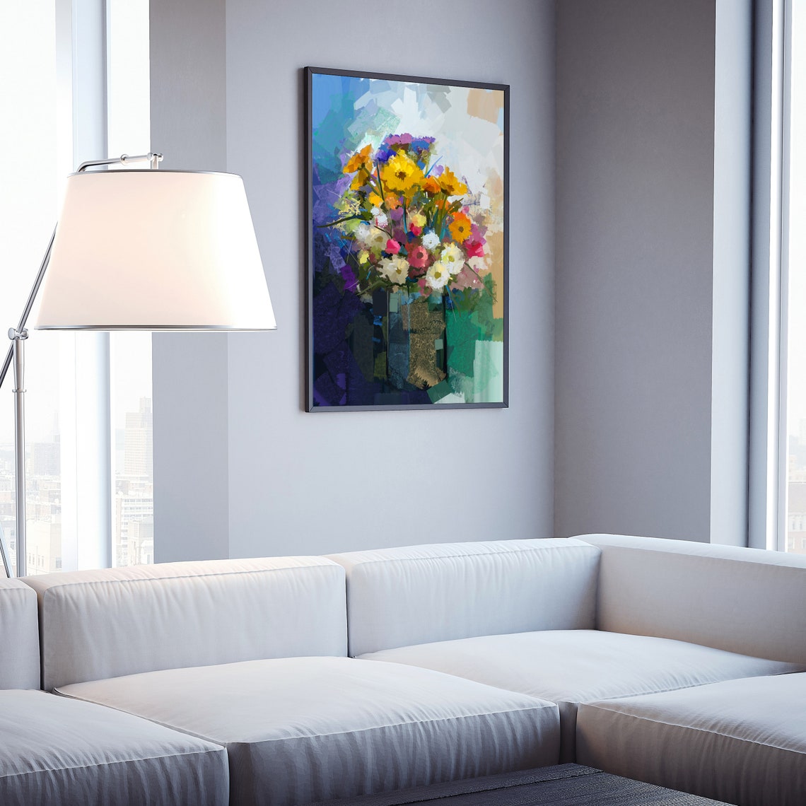 Flowers Oil Painting Flowers Still Life Poster Prints Flower Painting Prints Floral Texture Oil Painting Home Office Wall Art Decoration - Image 4