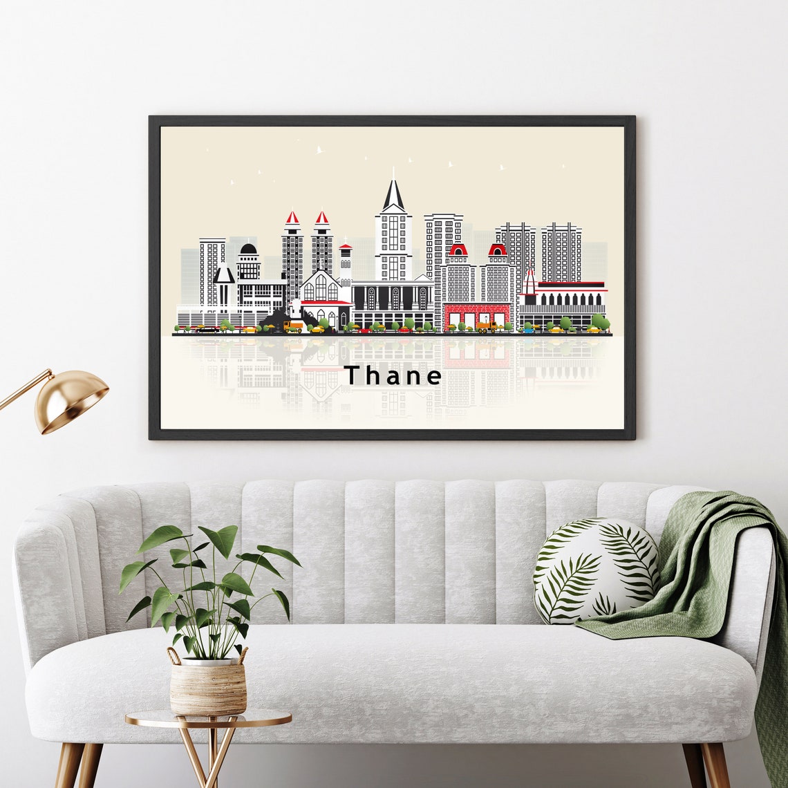 Shanghai China Modern Skyline Illustration Landmarks Travel Poster - Image 3