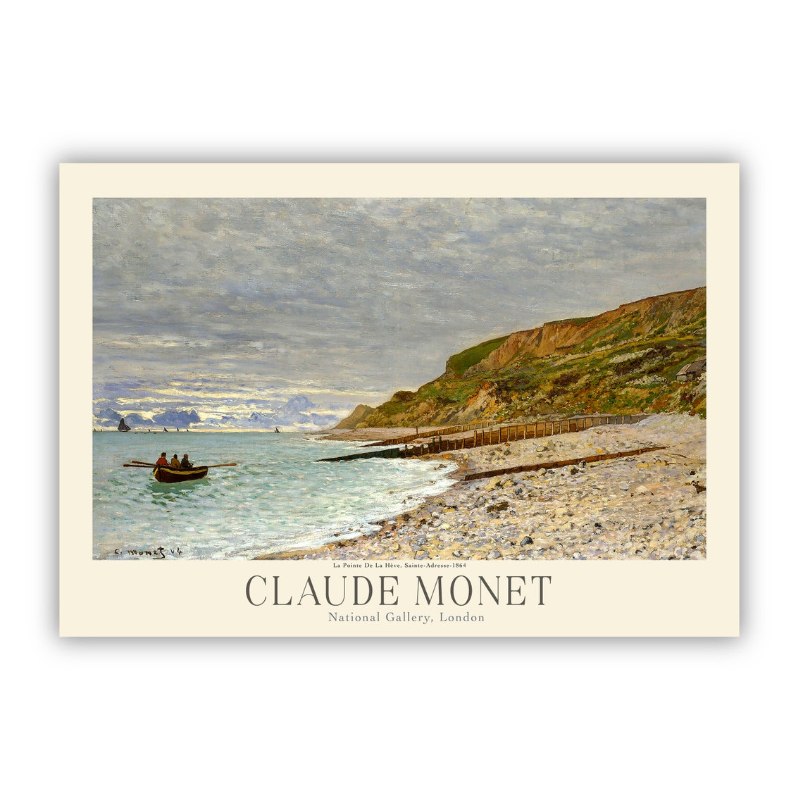 Claude Monet La Pointe De La Heve Beach Scene Impressionist Poster - Image 2