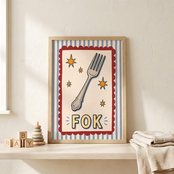 Toddler Boy Nursery Wall Art - First Word Poster Print