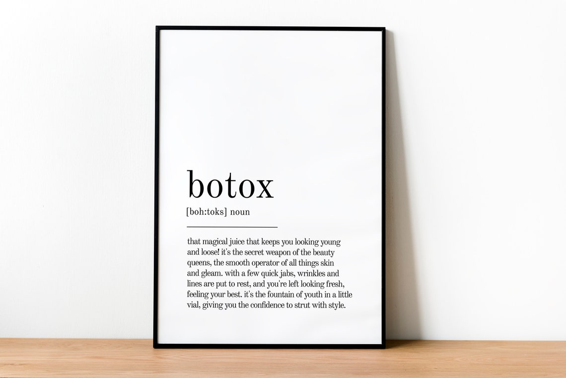Botox Dictionary Definition Minimalist Typography Gift Poster - Image 2