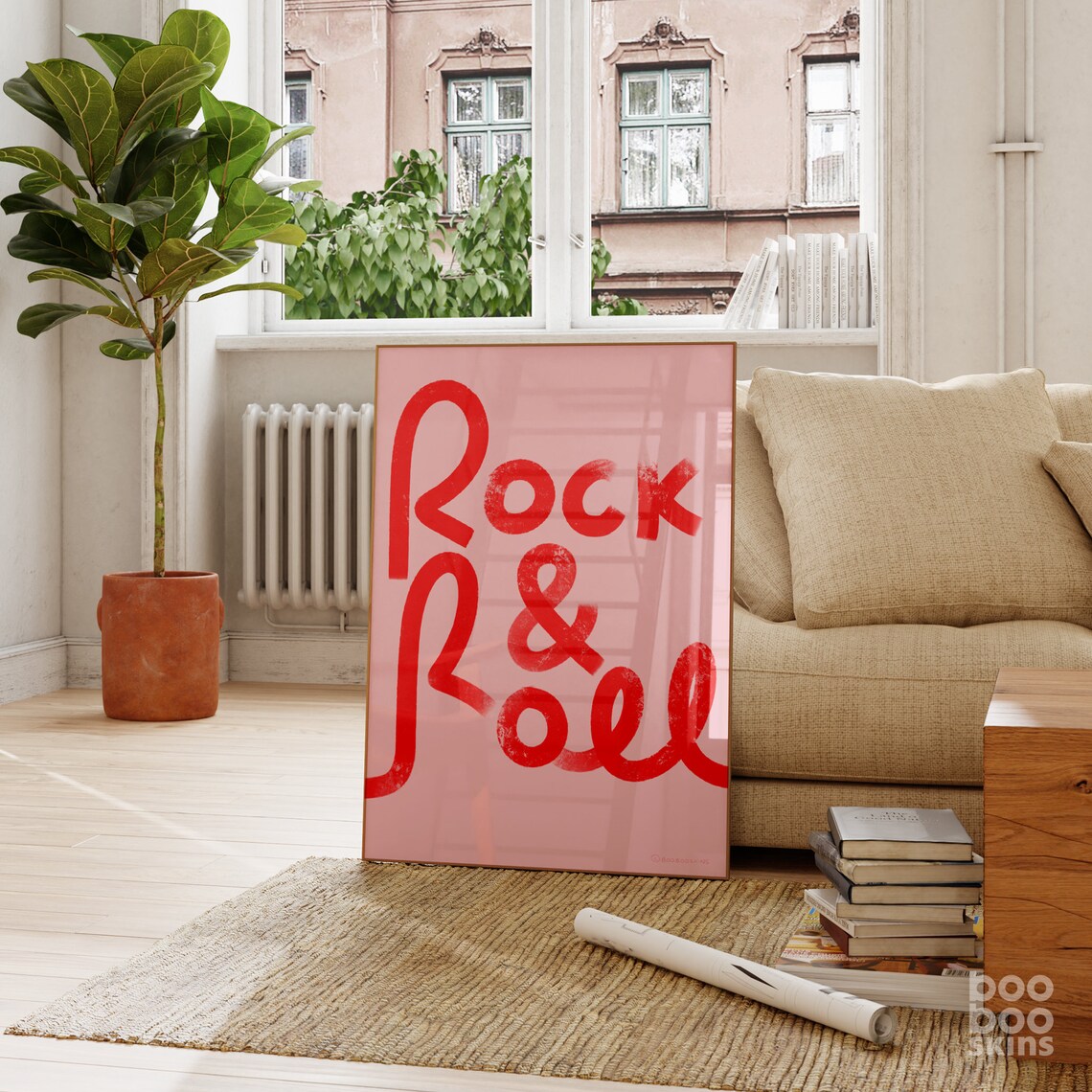 Rock Roll Mid-Century Typography Art Print
