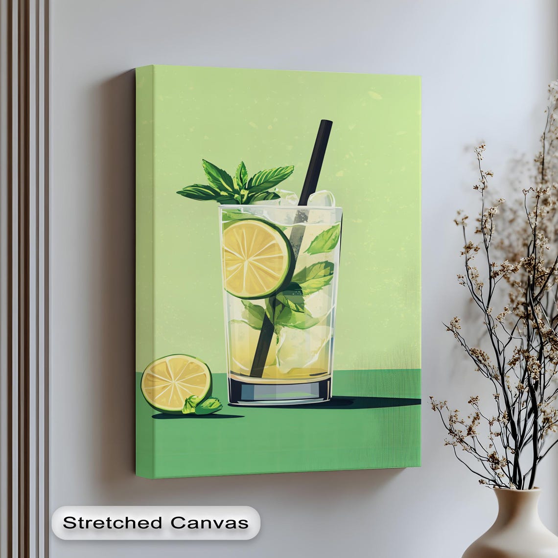 Mint Lemonade Glass Refreshing Citrus Drink Summer Kitchen Poster