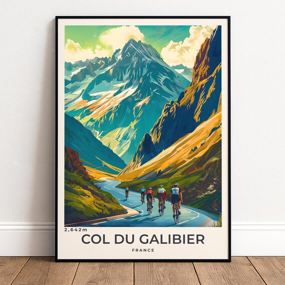 Col Du Galibier Tour De France Travel Poster