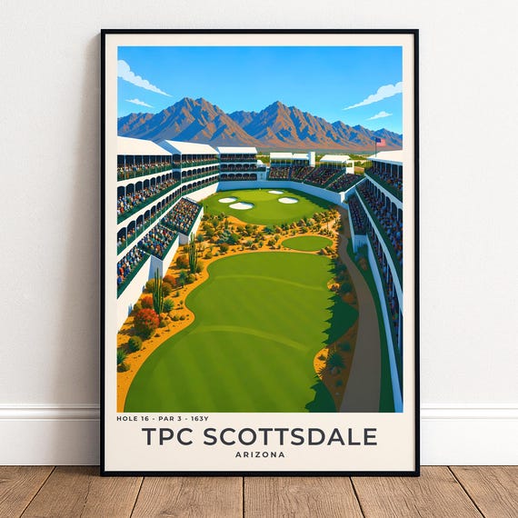 TPC Scottsdale 16th Hole Golf Poster
