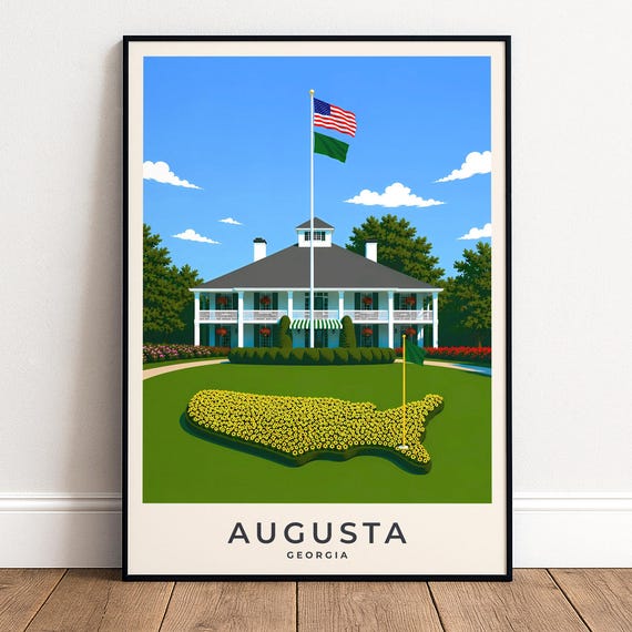 Augusta National Golf Poster, Masters Clubhouse