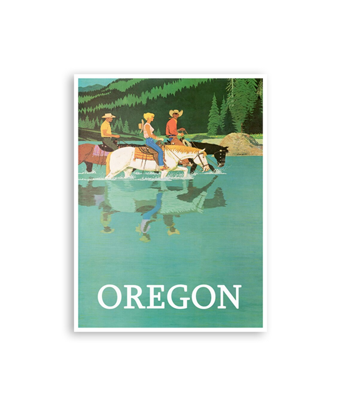 Oregon Vintage Travel Poster, Home Decor Art Print
