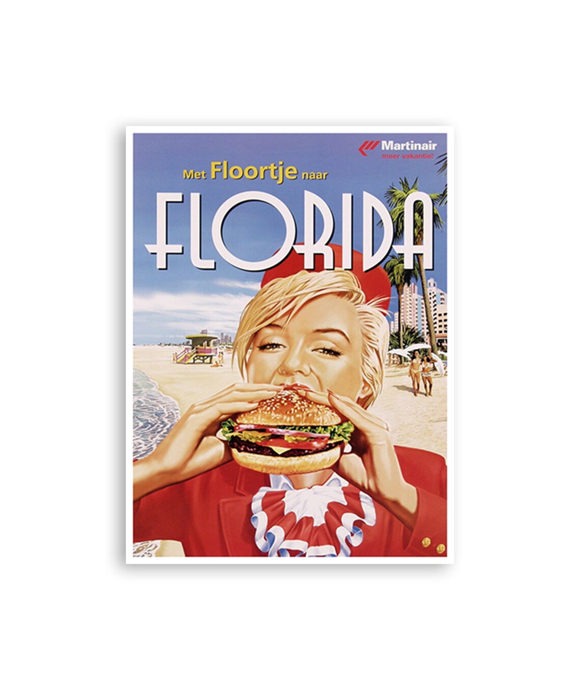 Florida Retro Travel Poster, Wall Art Print
