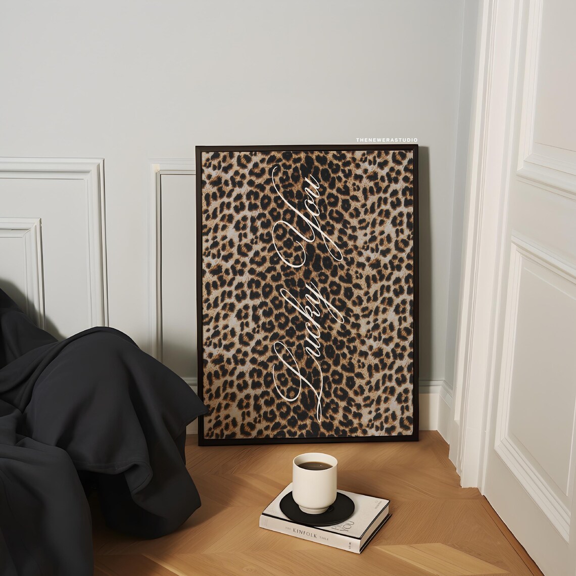 Leopard White Lucky You Printed Poster The New Era Studio