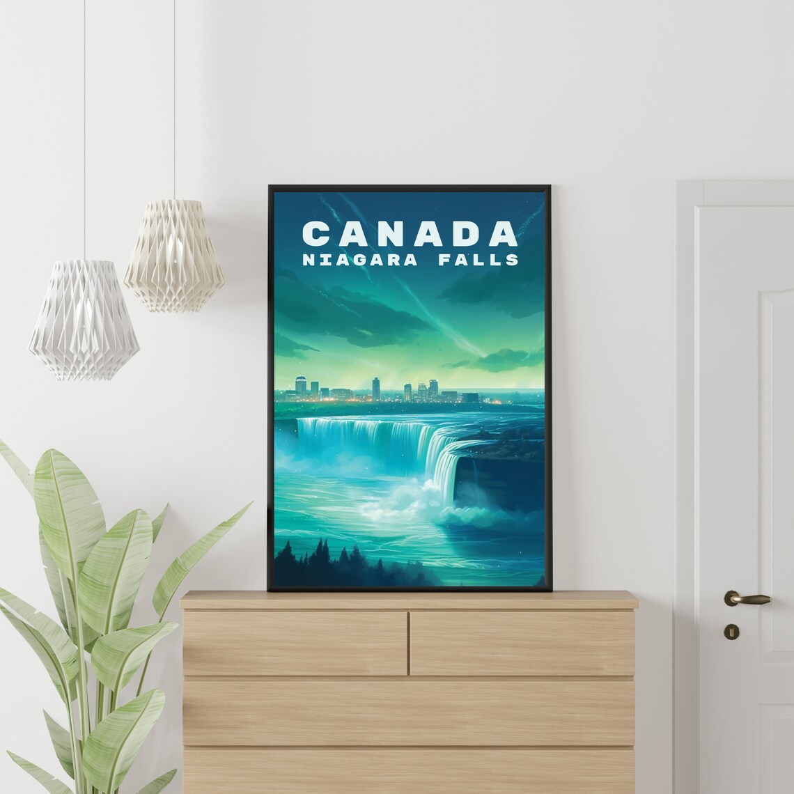 Niagara Falls Travel Poster, Canada Wall Art