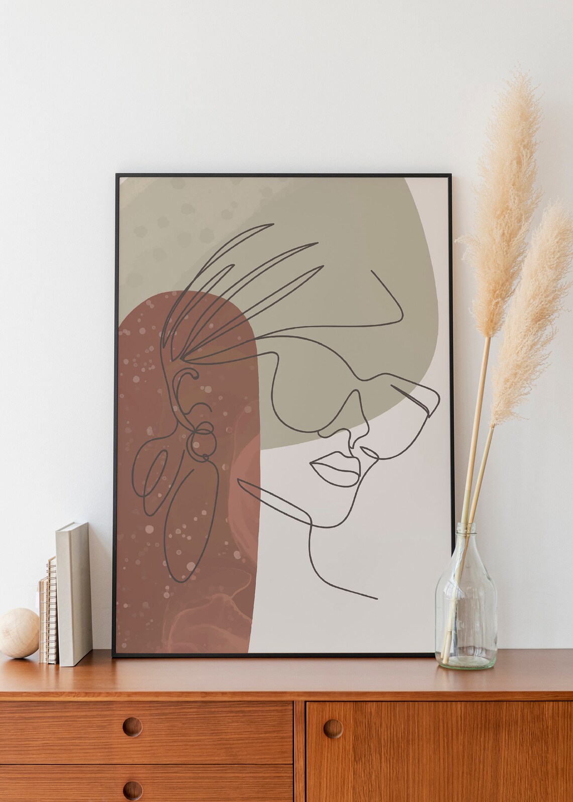 Face Line Art Print