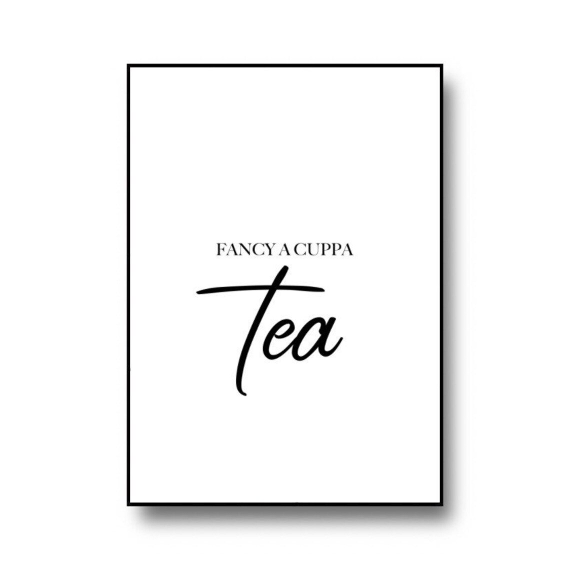 Tea Coffee Sugar Quotes Kitchen Wall Art Set - Image 3