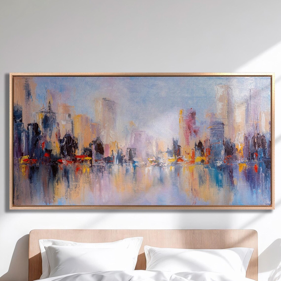 Abstract Skyline City View, Modern Cityscape Art Print