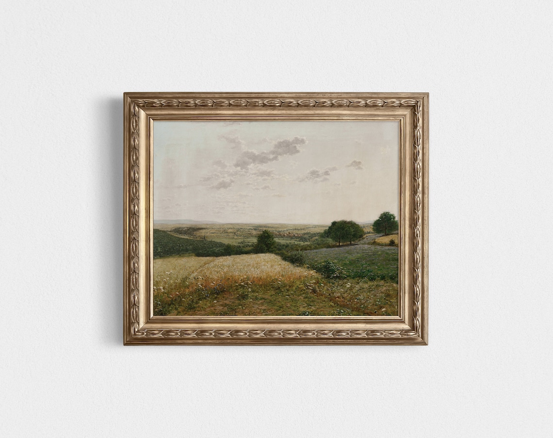 Farmhouse Summer Landscape Art Print, Country Decor - Image 2