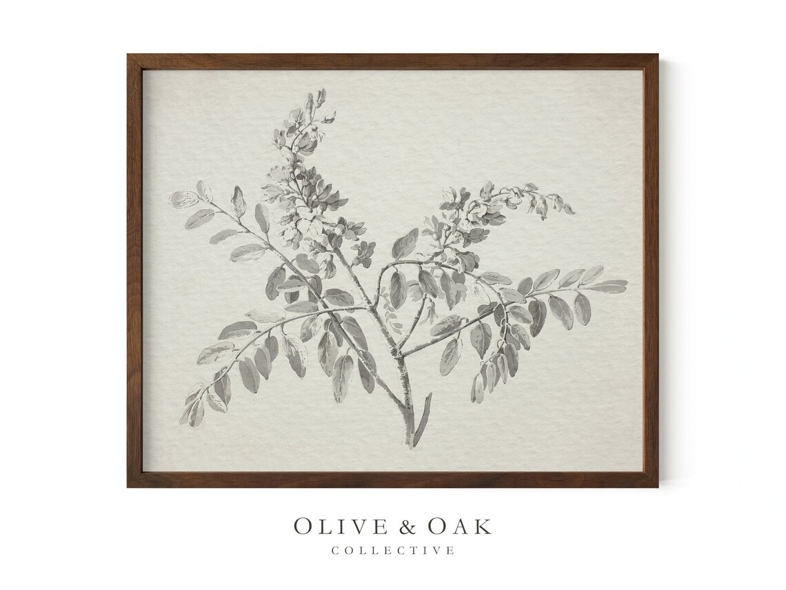 Neutral Branch Sketch Art Print, Minimal Decor - Image 3