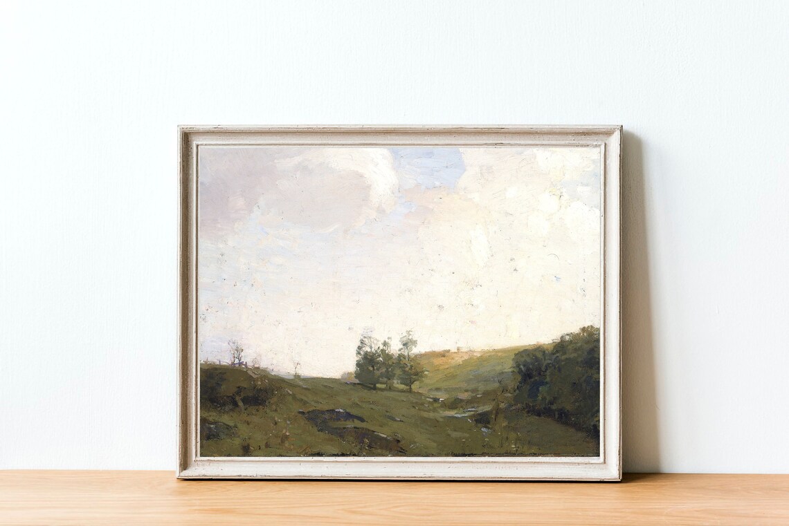 Country Landscape Vintage Art Print, Farmhouse Decor - Image 2