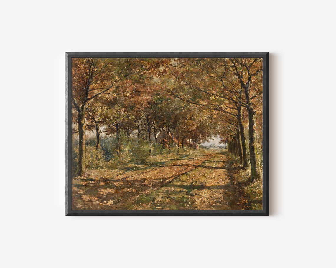 Fall Landscape - Vintage Art - Image 2