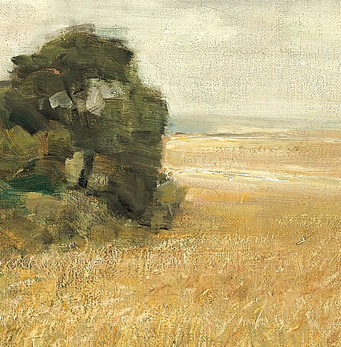 Country Landscape Wheat Field Painting, Art Print - Image 3