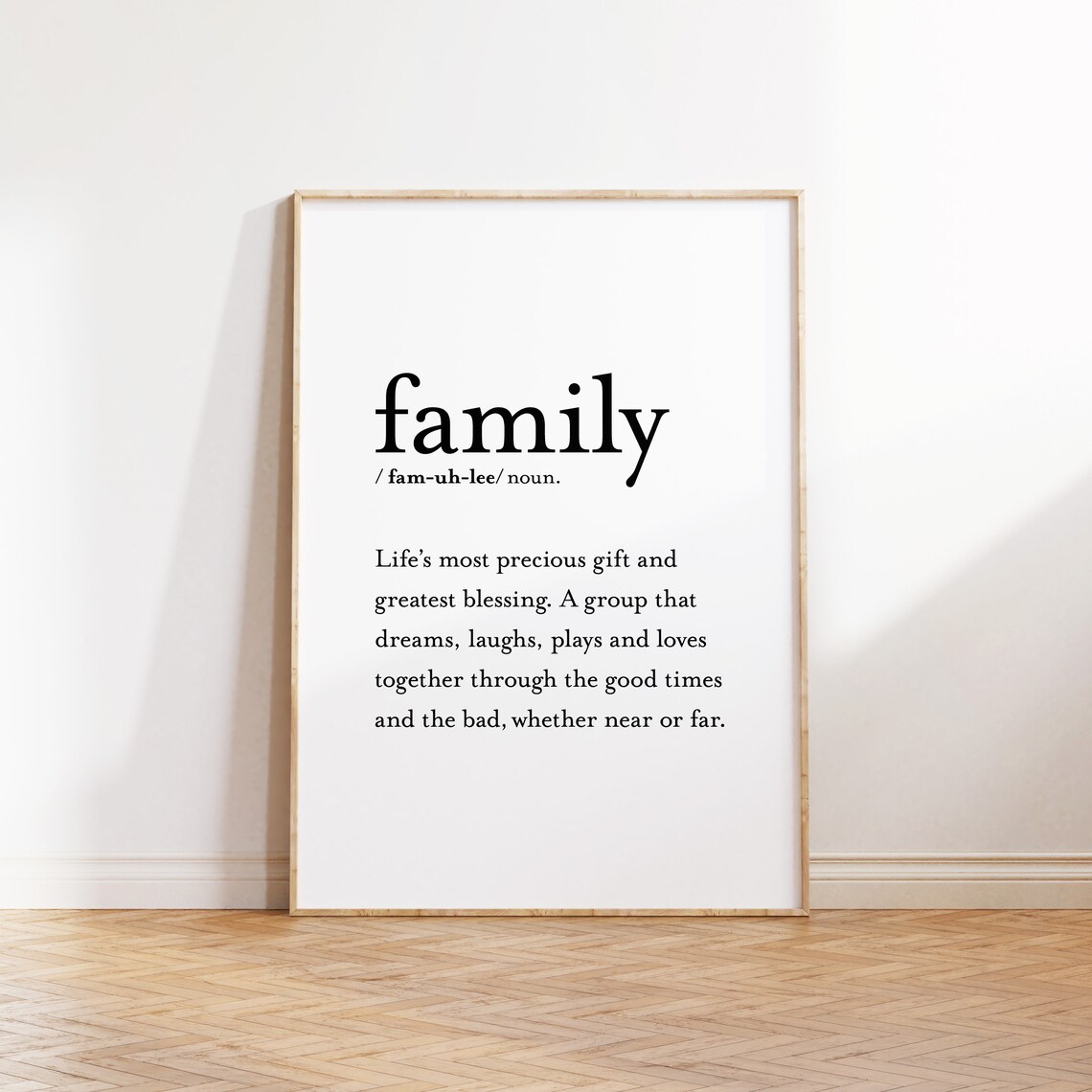 Family Definition Noun Meaning Dictionary Style Quote Poster - Image 2