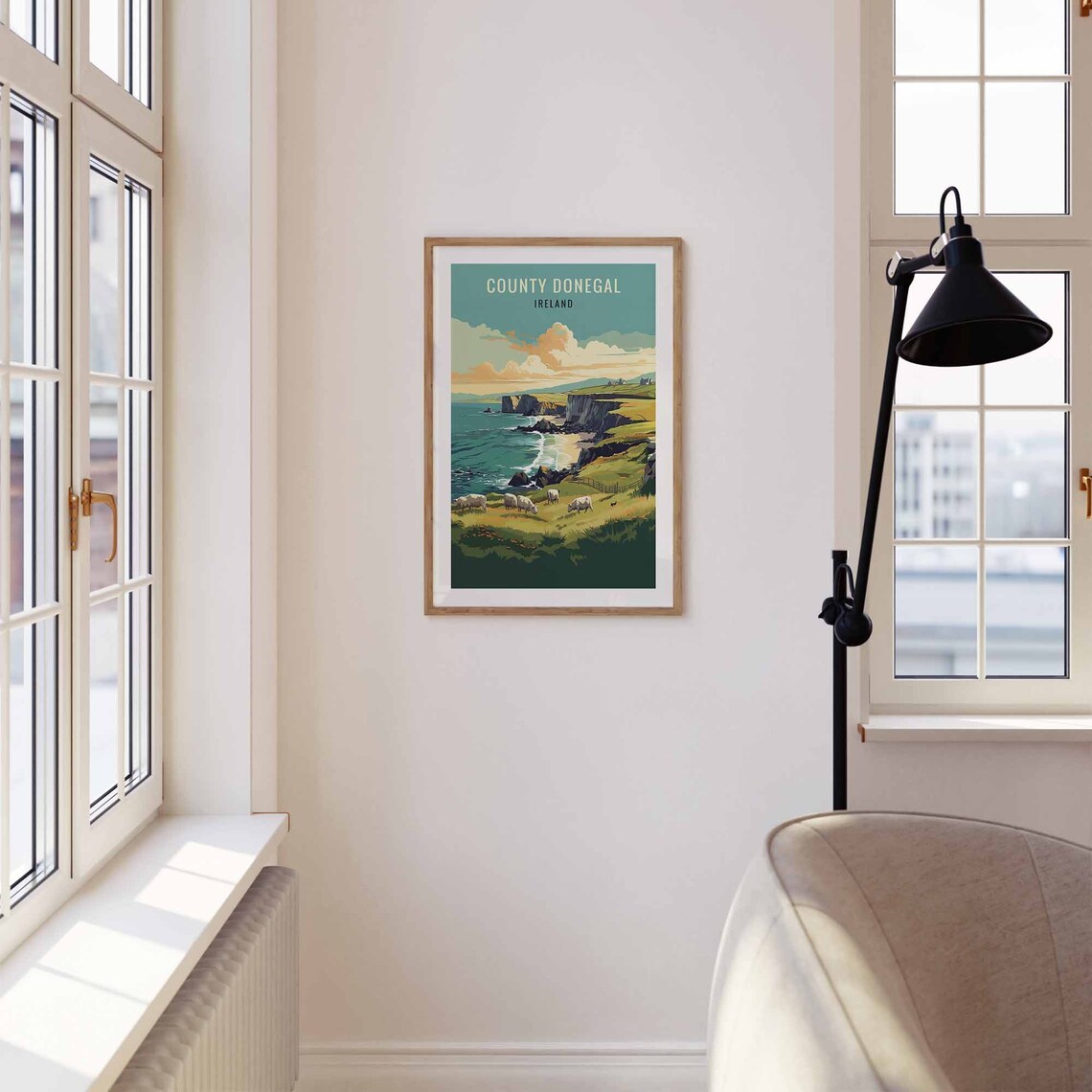 County Donegal Ireland Illustration Travel Poster Print - Image 3