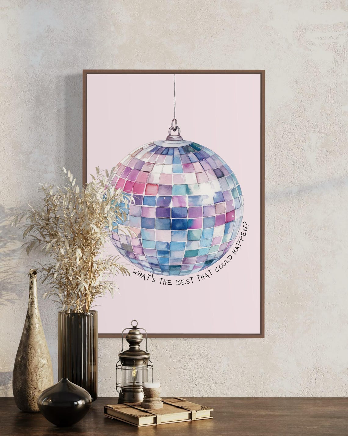 What's the Best That Could Happen Disco Ball Motivation Wall Poster - Image 4