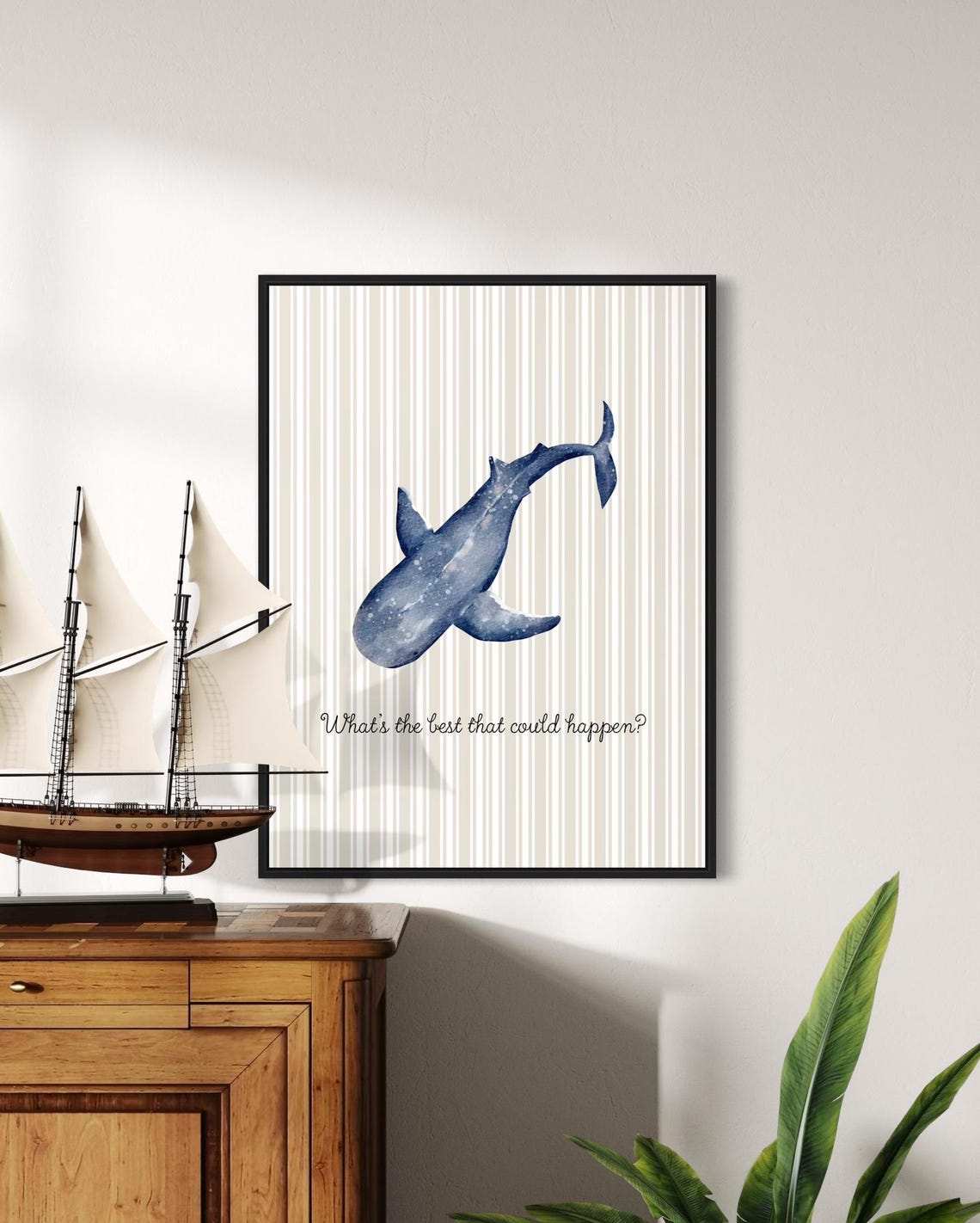 What Is the Best That Could Happen Whale Shark Quote Poster Nursery - Image 4