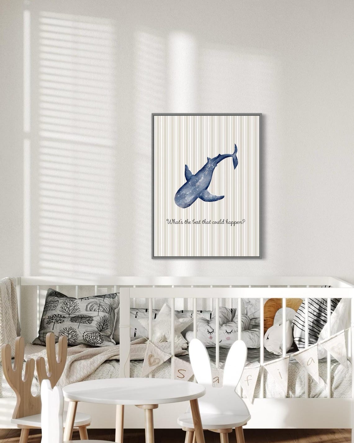 What Is the Best That Could Happen Whale Shark Quote Poster Nursery - Image 2
