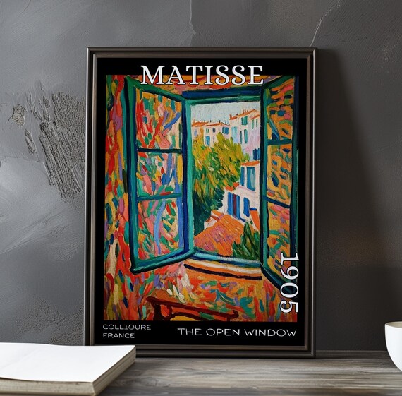 Henri Matisse The Open Window Teal Shutters Sunlit Village Poster