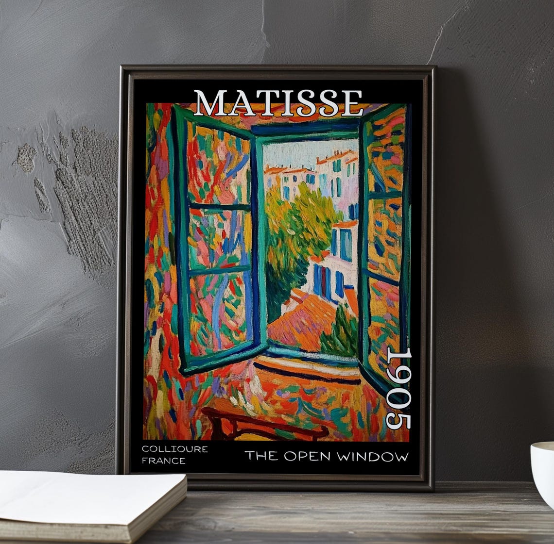 Henri Matisse The Open Window Teal Shutters Sunlit Village Poster