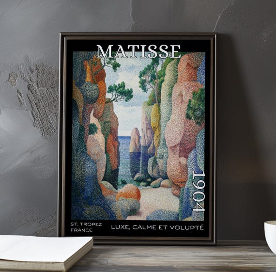 Luxe Calme Et Volupt 1904 Henri Matisse Print Poster Pointillism Fauvism French Post Impressionism Coast Landscape Modern Art Decor