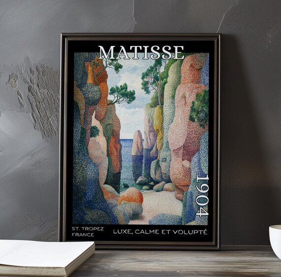 Matisse Luxe Calme 1904 St Tropez Rocky Gorge Sea Stacks Poster