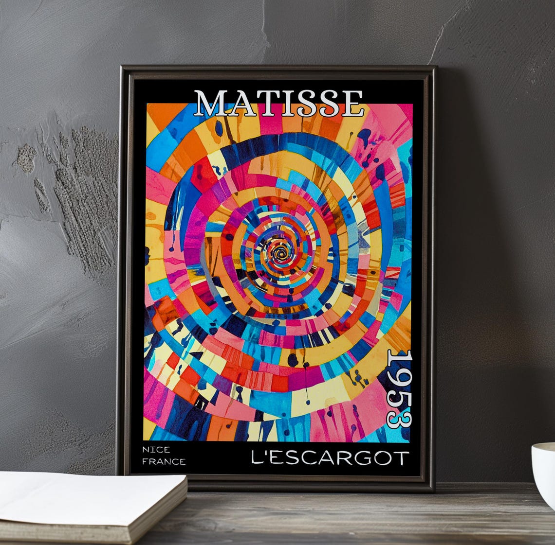 Matisse Lescargot 1953 Rainbow Concentric Ring Mosaic Poster