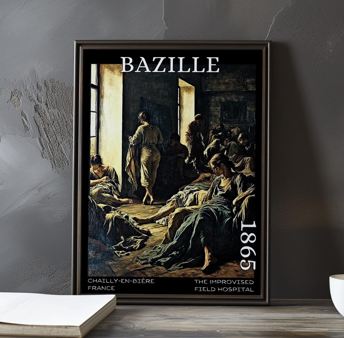 Bazille Field Hospital 1865 Doorway Ward Shadow Scene Poster