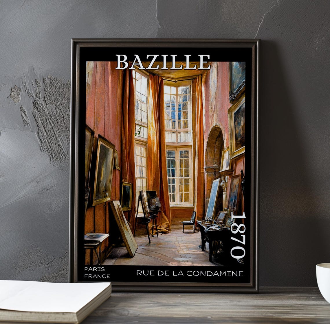 Bazille Rue de la Condamine 1870 Warm Studio Corner Window Poster