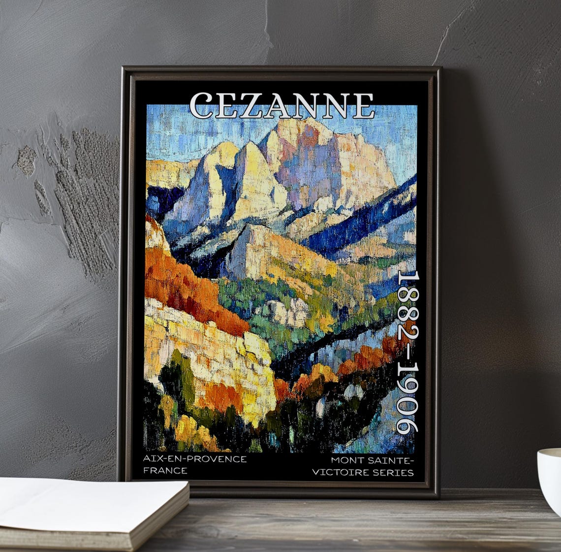 Cezanne Mont Sainte-Victoire 1882-1906 Sunlit Limestone Peaks Poster