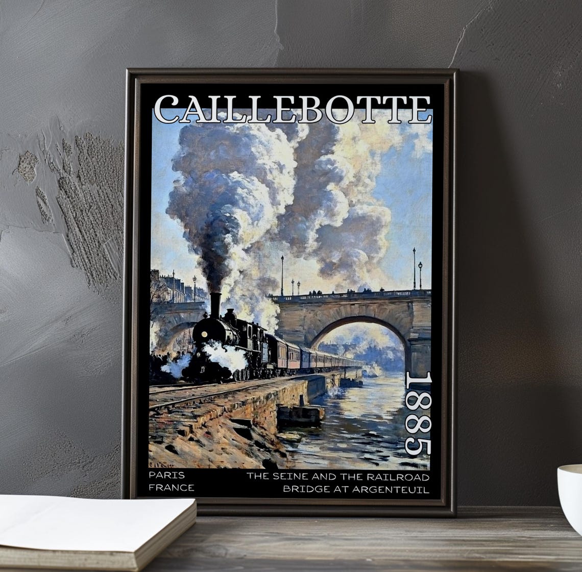 Gustave Caillebotte Locomotive Steam at Argenteuil 1885 Poster