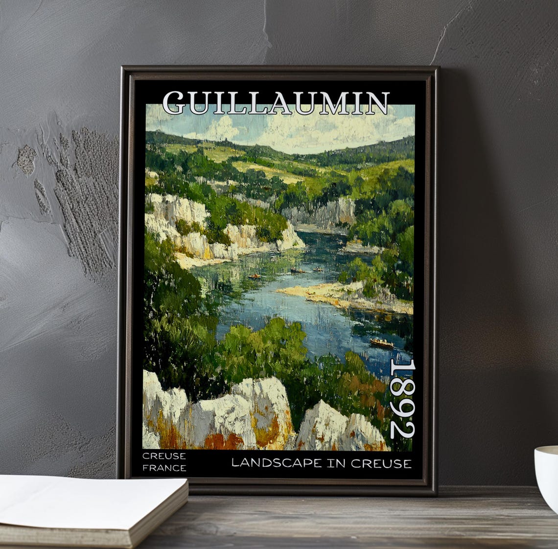 Guillaumin Boats On The Creuse River Valley 1892 Impressionist Poster