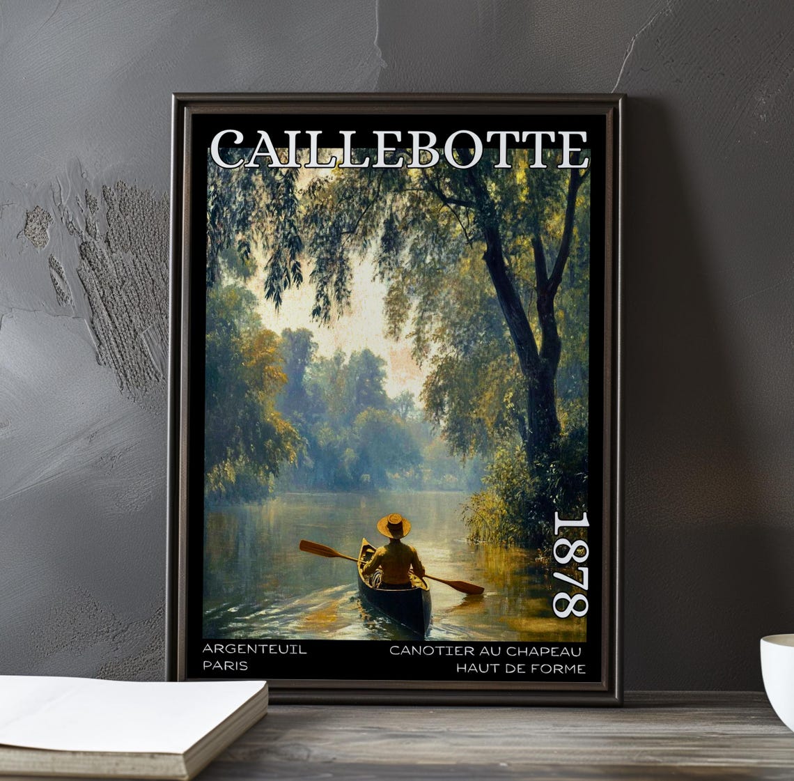 Gustave Caillebotte Canoeist Paddling into a River Bend 1878 Poster