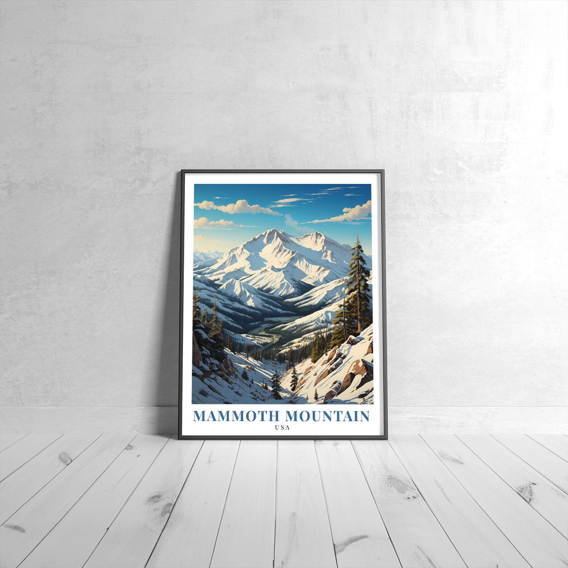 Mammoth Mountain Vintage Travel Poster