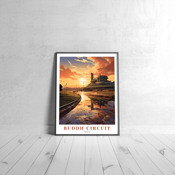 Buddh Circuit Vintage Travel Poster Retro India Art Print Colorful Home Decor Wall Unique Gift