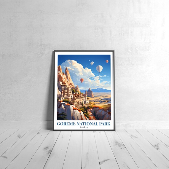Goreme National Park Turkey Balloons Fairy Chimneys Travel Poster