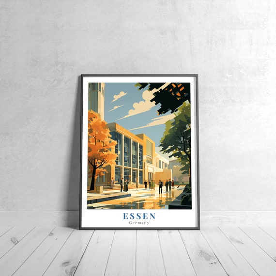 Essen Vintage Travel Poster Retro Germany Style Art Prints For Wall Decor