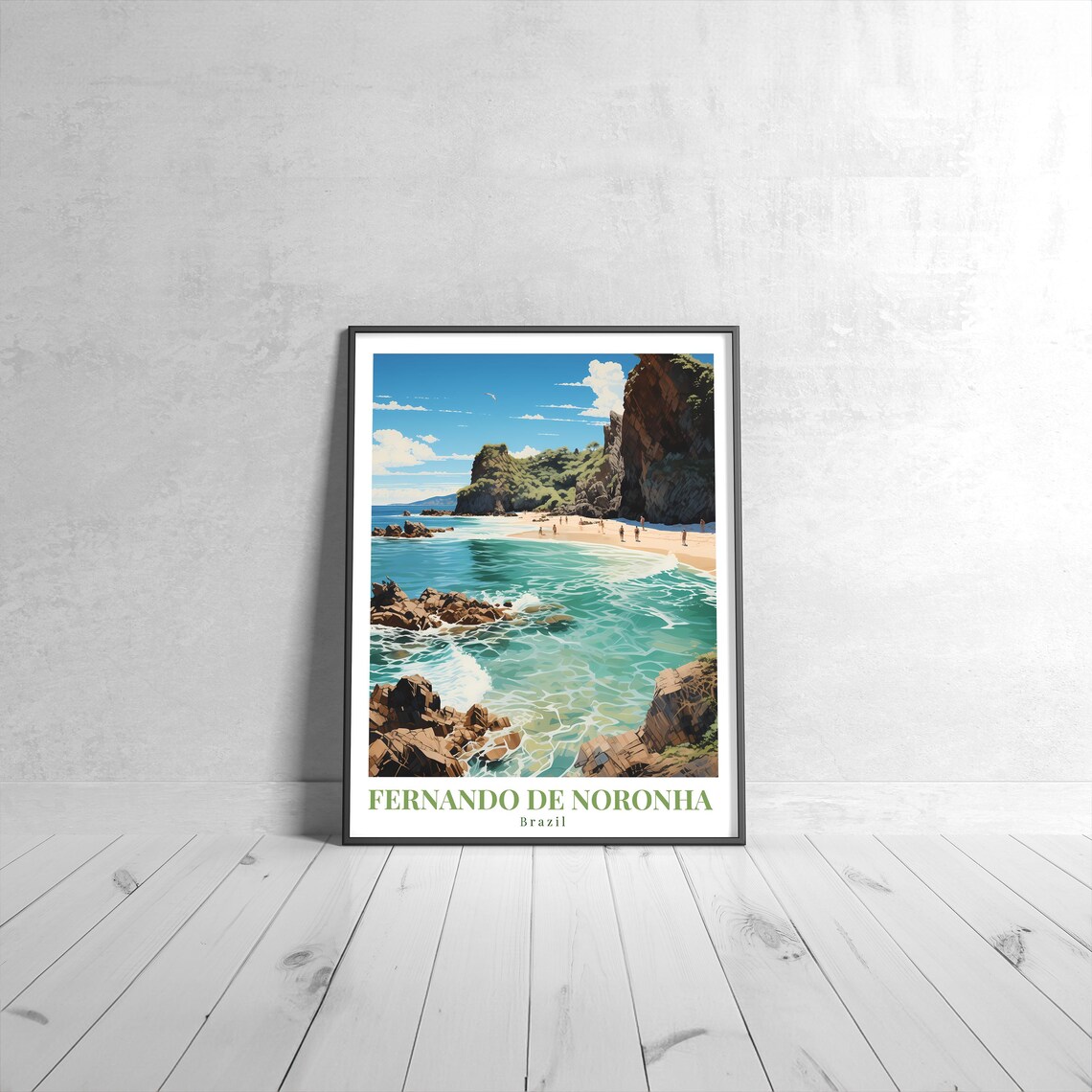 Fernando De Noronha Vintage Travel Poster, Brazil