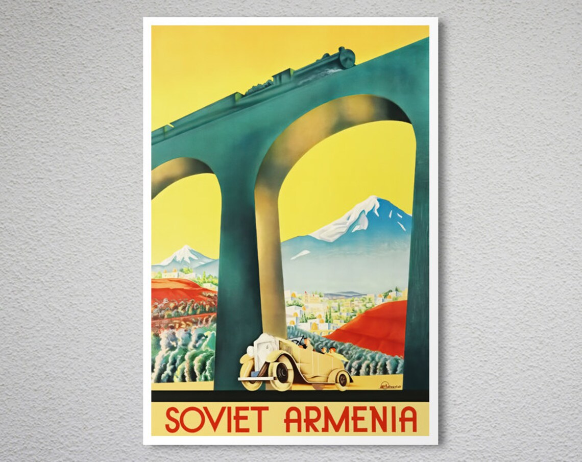 Soviet Armenia Vintage Travel Poster Art Print - Image 2