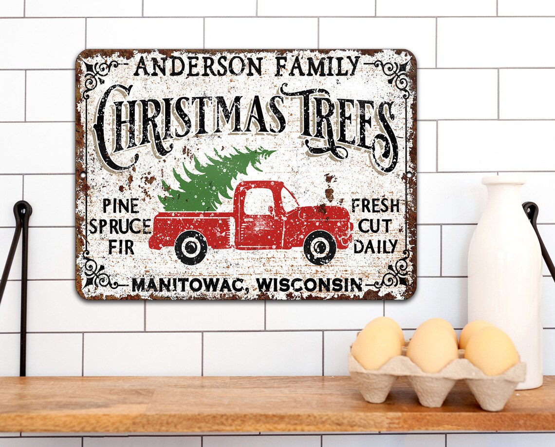 Personalized Christmas Tree Farm Sign, Farmhouse - Image 2