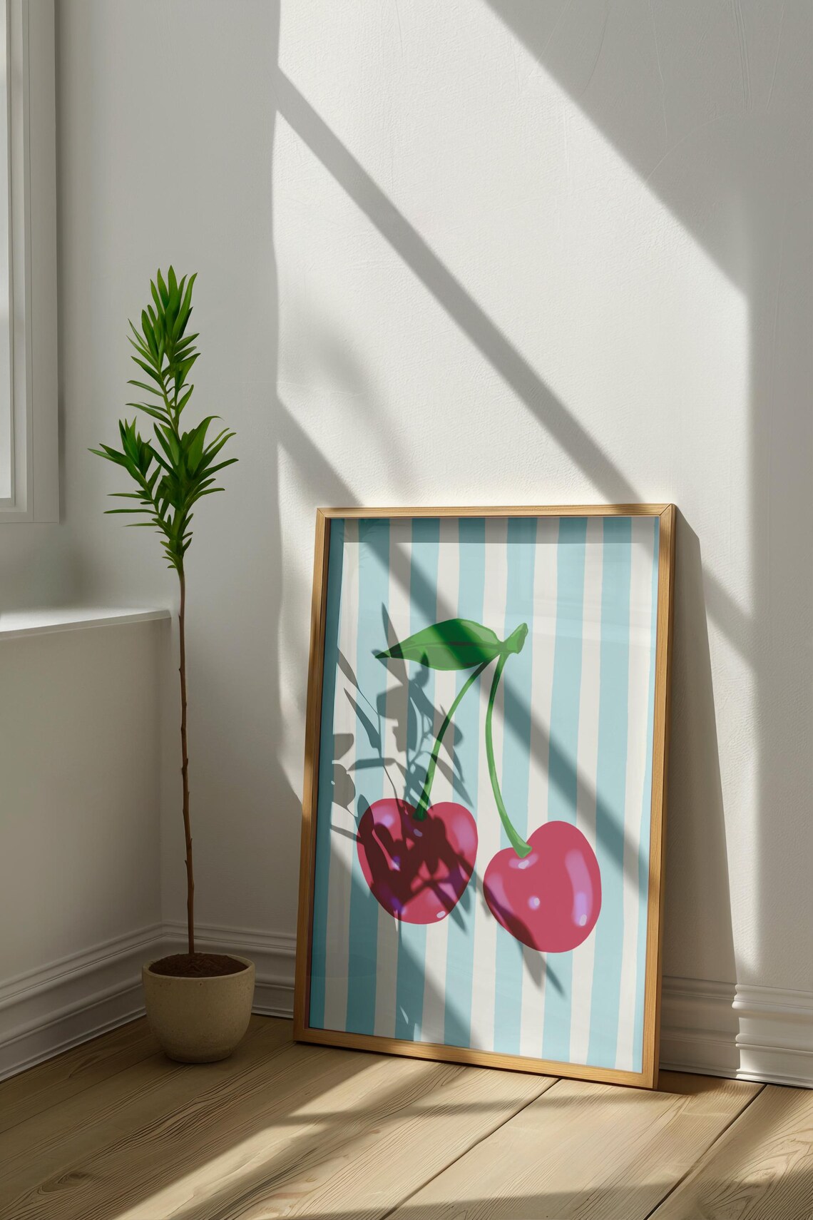 Cherry Fruit Wall Art Print Trendy Wall Art Retro Y2k Wall Art Poster Art Kitchen Wall Decor Summer Print Art - Image 3