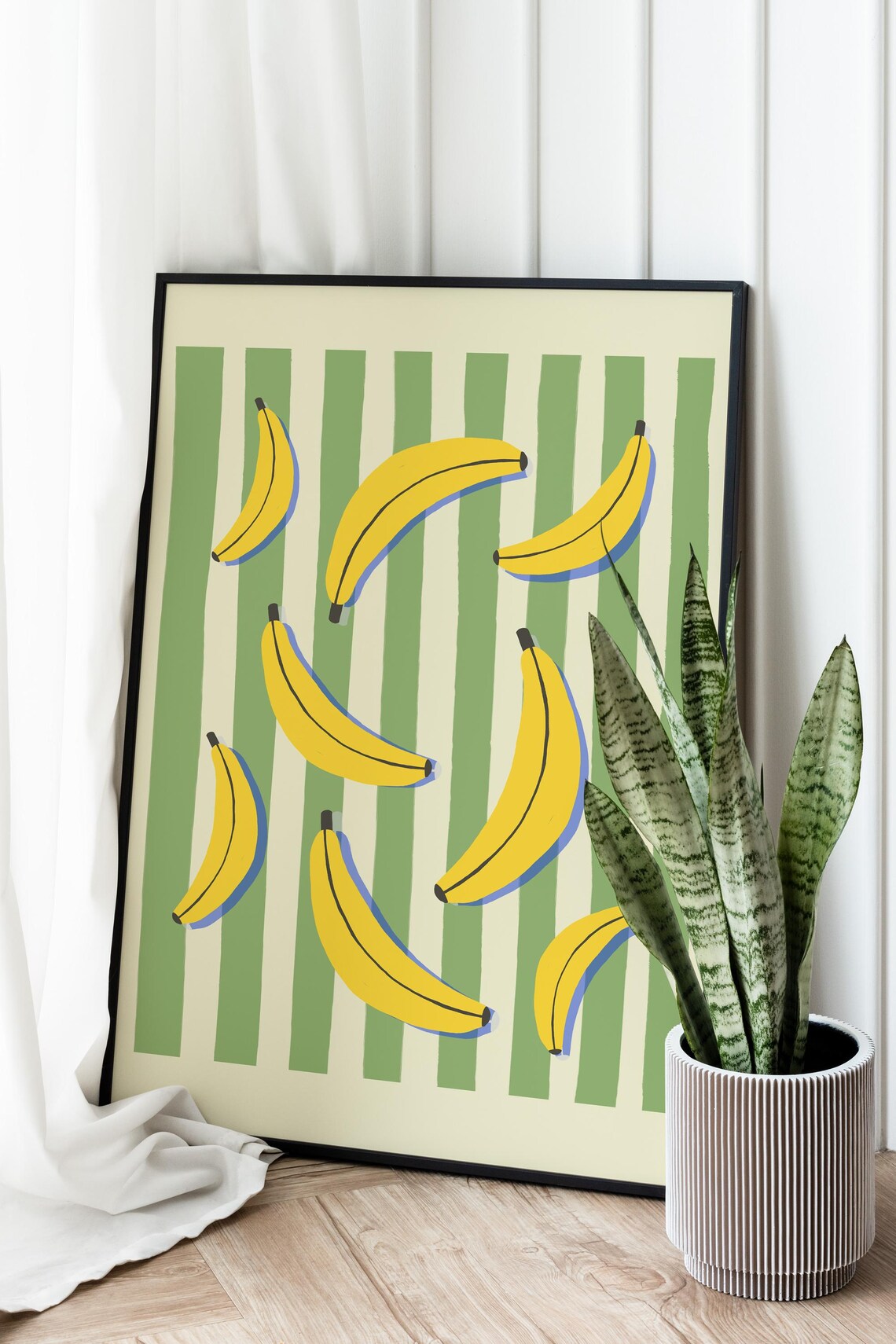 Retro Banana Fruit Art Print, Kitchen Wall Decor - Image 3
