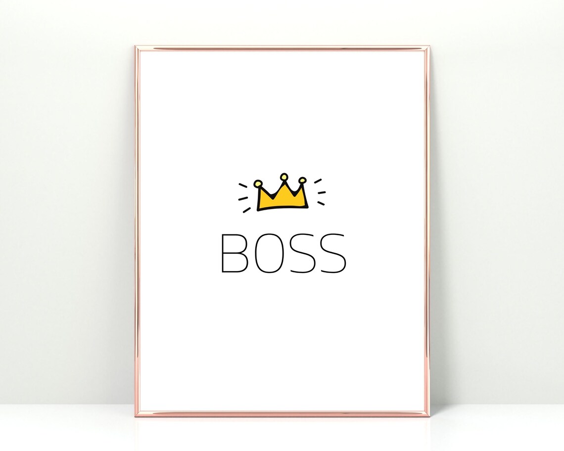 Girl Power Print Sign, Feminine Office Poster