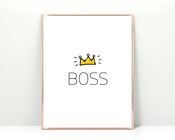 Girl Power Print Sign, Feminine Office Poster