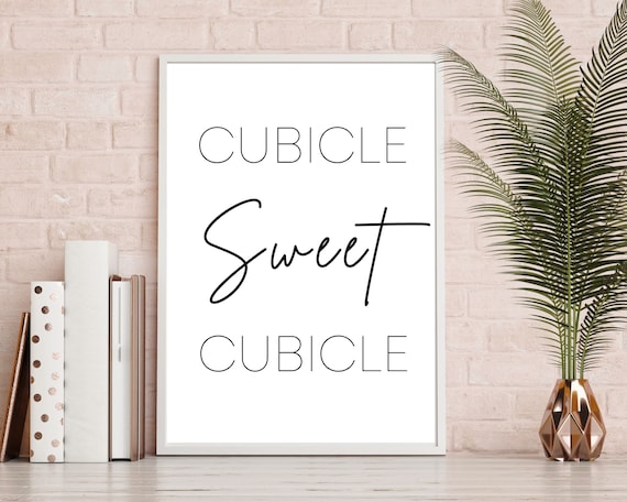 Cubicle Sweet Coworker Coffee Humor Funny Office Gift Poster